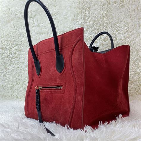 celine luggage phantom suede|Celine shoulder luggage tote price.